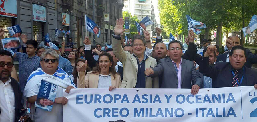 Guillermo Lasso extiende su trabajo territorial en Europa posesionando las Directivas de CREO Italia en la ciudad de Milán